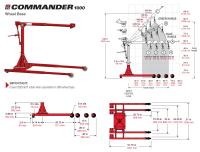 COMMANDER 1000 5PT10SASS Mobile Stainless Steel Davit Crane Assembly with Winch and Cable 6 Meter