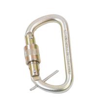 Steel Equal D Screwgate Karabiner with Pin