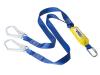 Twin Safety lanyard with Shock Absorber Webbing 45 mm, length 1.75 m